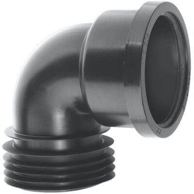 McAlpine DC90-BL Black 4"/110mm 90 Drain Connector - Drain Connector McAlpine DC90-BL Black 4"/110mm 90 Drain Connector - Drain Connector