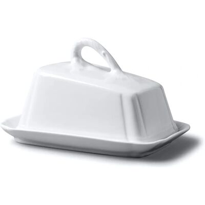 WM Bartleet & Sons - Porcelain Cheese Dish with Lid - White WM Bartleet & Sons - Porcelain Cheese Dish with Lid - White