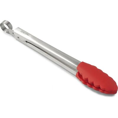 Zeal - Silicone Cooking Tongs 25cm - Red - One Size - Tongs Zeal - Silicone Cooking Tongs 25cm - Red - One Size - Tongs