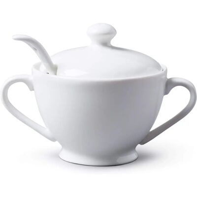 WM Bartleet & Sons - 1750 T372 - White - Sugar Bowl WM Bartleet & Sons - 1750 T372 - White - Sugar Bowl