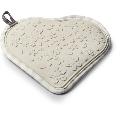 Zeal Silicone Heart Shaped Hot Grab Trivet Mat Gingham cream - Trivet Mat Zeal Silicone Heart Shaped Hot Grab Trivet Mat Gingham cream - Trivet Mat