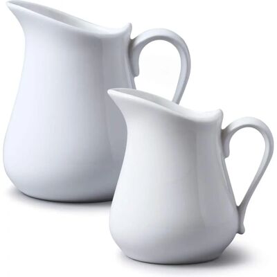 WM Bartleet & Sons - Porcelain Traditional Milk Jug - White - Jugs WM Bartleet & Sons - Porcelain Traditional Milk Jug - White - Jugs