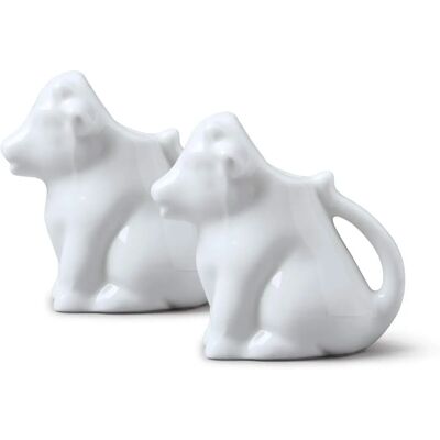 WM Bartleet & Sons Porcelain Cow Milk Creamer Jug - White - Set of 2 - Creamer Jug WM Bartleet & Sons Porcelain Cow Milk Creamer Jug - White - Set of 2 - Creamer Jug