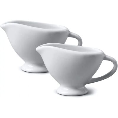 WM Bartleet & Sons Model TSET30 - Sauce Boat Set, White, 45ml x 2 WM Bartleet & Sons Model TSET30 - Sauce Boat Set, White, 45ml x 2