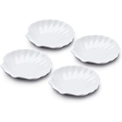 WM Bartleet & Sons Porcelain Shell Dish 13cm Set of 4 - Dish WM Bartleet & Sons Porcelain Shell Dish 13cm Set of 4 - Dish