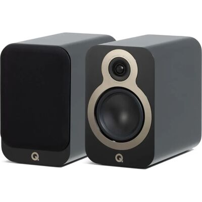 Q Acoustics 3020c Satin Black Bookshelf Speakers - Audio Q Acoustics 3020c Satin Black Bookshelf Speakers - Audio