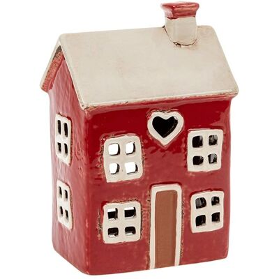 Shudehill Giftware Red Heart House Tealight Holder - Tealight Holder Shudehill Giftware Red Heart House Tealight Holder - Tealight Holder