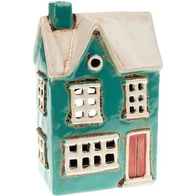Joe Davies Shudehill Cadeaux Village Pottery Maison de Campagne Porte-bougie - Teal - Publicité Joe Davies Shudehill Cadeaux Village Pottery Maison de Campagne Porte-bougie - Teal - Publicité