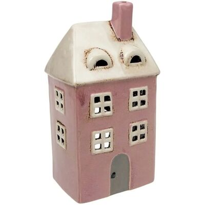 Joe Davies Shudehill Porte-bougie maison rose - Grand - Publicité Joe Davies Shudehill Porte-bougie maison rose - Grand - Publicité