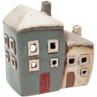 Shudehill Giftware Village Pottery 2 Maisons Support Bougie Tealight - Publicité Shudehill Giftware Village Pottery 2 Maisons Support Bougie Tealight - Publicité