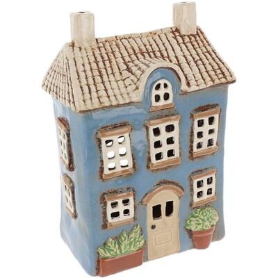 Shudehill Giftware - Village Pottery - Blue - Tealight Holder Shudehill Giftware - Village Pottery - Blue - Tealight Holder