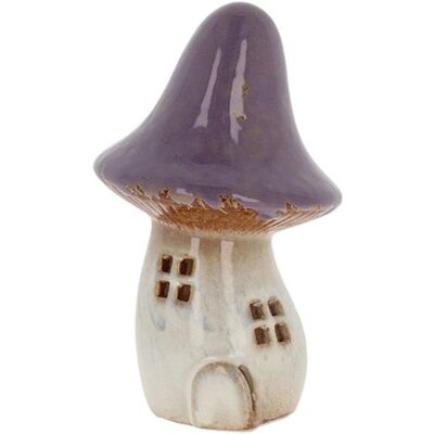 Village Pottery Magical Mushrooms Tall Blue House - Ceramic tealight holder Village Pottery Magical Mushrooms Tall Blue House - Ceramic tealight holder
