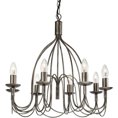 Firstlight Regency 8 Light Chandelier - Antique Silver - Ceiling Light Firstlight Regency 8 Light Chandelier - Antique Silver - Ceiling Light