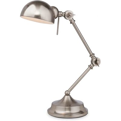 Firstlight Beau 1-Light Brushed Steel Table Lamp - Lighting Firstlight Beau 1-Light Brushed Steel Table Lamp - Lighting
