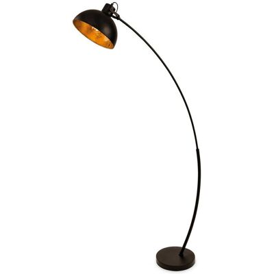 Firstlight Lotus - 1 Light Floor Lamp Black with Gold Leaf Effect - Floor Light Firstlight Lotus - 1 Light Floor Lamp Black with Gold Leaf Effect - Floor Light