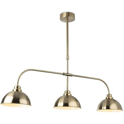 Netlighting Eagle Bar Pendant Light - Antique Brass - 3 Lights Netlighting Eagle Bar Pendant Light - Antique Brass - 3 Lights