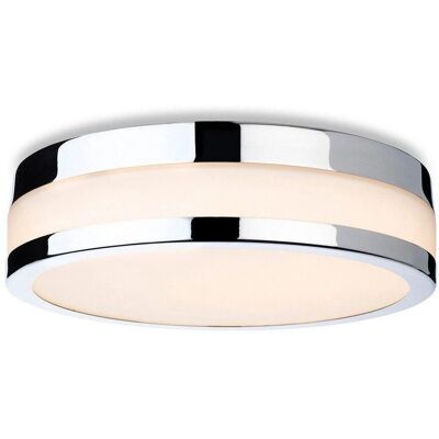 Firstlight Marnie 220cm LED Chrome White Glass Flush Mount - Ceiling Light Firstlight Marnie 220cm LED Chrome White Glass Flush Mount - Ceiling Light