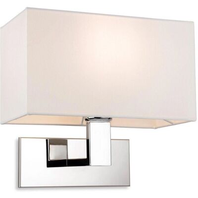 Firstlight Raffles Wall Lamp Chrome with Rectangular Cream Shade - Wall Lamp Firstlight Raffles Wall Lamp Chrome with Rectangular Cream Shade - Wall Lamp