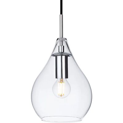 Firstlight Omar Tear Drop Pendant Chrome Glass - Pendant Light Firstlight Omar Tear Drop Pendant Chrome Glass - Pendant Light