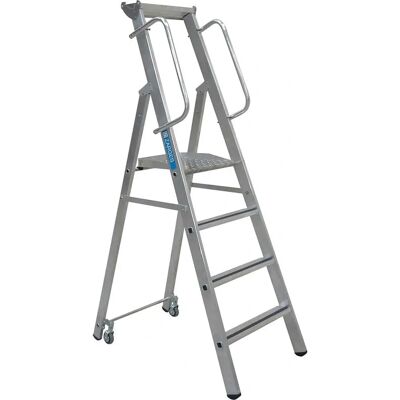 Zarges Model 341633 Aluminum Ladder - 4 Steps, 2.15m Open, 1.04m Platform Zarges Model 341633 Aluminum Ladder - 4 Steps, 2.15m Open, 1.04m Platform