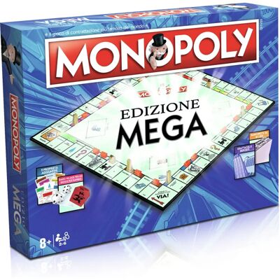 Winning Moves WNM037532 Mega Monopoly - Italiaanse Editie Winning Moves WNM037532 Mega Monopoly - Italiaanse Editie