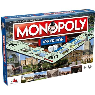 Winning Moves Monopoly Ayr Edition Board Game - Blue Winning Moves Monopoly Ayr Edition Board Game - Blue