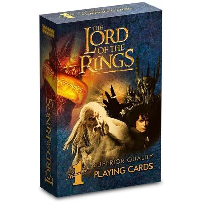 Cartes à jouer Le Seigneur des Anneaux - Finition lin - Publicité Cartes à jouer Le Seigneur des Anneaux - Finition lin - Publicité