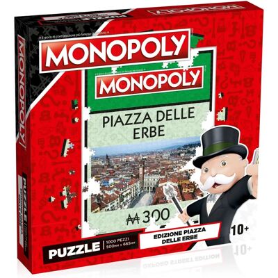 Hasbro Gaming Monopoly Verona 1000-bitars pussel - Pussel Typ Hasbro Gaming Monopoly Verona 1000-bitars pussel - Pussel Typ