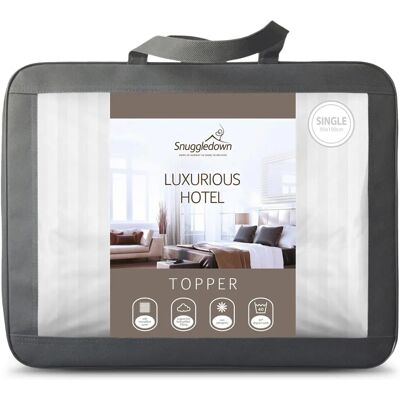 Snuggledown Luxurious Hotel Mattress Topper - Supportive, UK Made Snuggledown Luxurious Hotel Mattress Topper - Supportive, UK Made