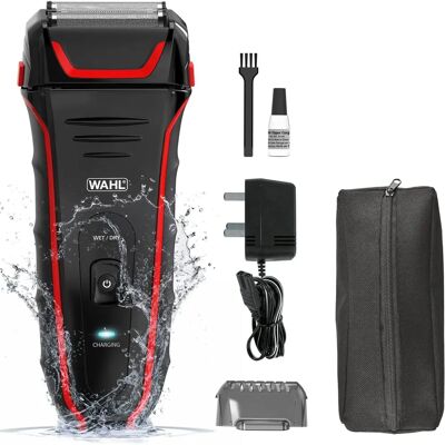 Wahl Clean and Close Plus Men’s Shaver for Men Beard Shaving Face Shaver Flex Foil Precision Trimmer Fully Waterproof Easy Clean Rubber Grip Black and Red Wahl Clean and Close Plus Men’s Shaver for Men Beard Shaving Face Shaver Flex Foil Precision Trimmer Fully Waterproof Easy Clean Rubber Grip Black and Red