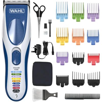 Wahl Colour Pro Cordless Clipper Kit - 12 Colour Guide for Family Haircuts Wahl Colour Pro Cordless Clipper Kit - 12 Colour Guide for Family Haircuts