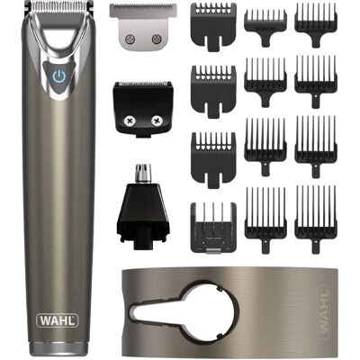 Wahl Stainless Steel 9 in 1 Multigroomer Beard and Stubble Trimmer for Men Home Hair Cutting Nose Ear Trimmers Male Grooming Set Washable Heads Cordless Wahl Stainless Steel 9 in 1 Multigroomer Beard and Stubble Trimmer for Men Home Hair Cutting Nose Ear Trimmers Male Grooming Set Washable Heads Cordless