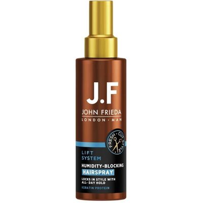 John Frieda Man Lift System Laque anti-humidité - Laque - Publicité John Frieda Man Lift System Laque anti-humidité - Laque - Publicité