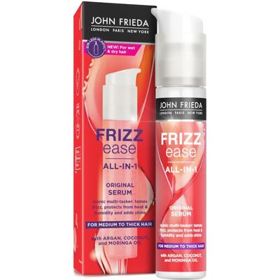 Sérum Multifonction Frizz Ease John Frieda - Serum Capillaire - Publicité Sérum Multifonction Frizz Ease John Frieda - Serum Capillaire - Publicité