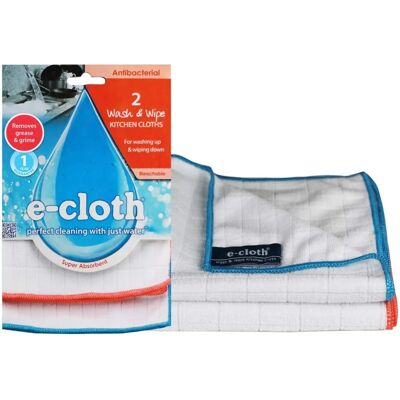 E-Cloth Antibacterial Wash & Wipe Cloths - Cleaning Cloths E-Cloth Antibacterial Wash & Wipe Cloths - Cleaning Cloths