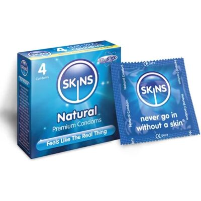 Skins Natural Vanilla 4 pack - Condoms Skins Natural Vanilla 4 pack - Condoms