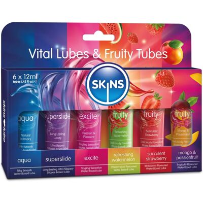 Skins Vital Lubes & Fruity Tubes - Set de Lubrifianți Skins Vital Lubes & Fruity Tubes - Set de Lubrifianți