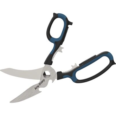Tijeras multifunción 5-en-1 de AnySharp - Negro/azul - Herramienta de cocina y hogar Tijeras multifunción 5-en-1 de AnySharp - Negro/azul - Herramienta de cocina y hogar