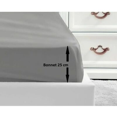 Lovely Home Gris clair 90x190 - Drap housse - Publicité Lovely Home Gris clair 90x190 - Drap housse - Publicité