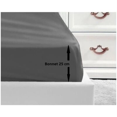 Drap housse Lovely Home Gris Foncé - Drap housse - Publicité Drap housse Lovely Home Gris Foncé - Drap housse - Publicité