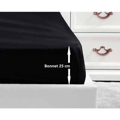 Lovely Home Schwarzes Doppelbett Spannbettlaken - Spannbettlaken Lovely Home Schwarzes Doppelbett Spannbettlaken - Spannbettlaken