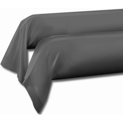 Home Linge Passion - Zestaw 2 Poszewek z Bawełny w Ciemnoszarym Home Linge Passion - Zestaw 2 Poszewek z Bawełny w Ciemnoszarym