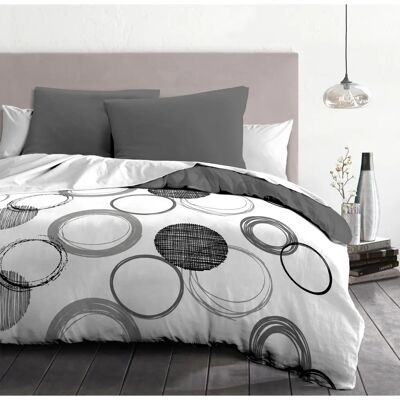 HOME LINGE PASSION Audace Zestaw Pościeli z Mikrofibry - Kółka - 220x240cm HOME LINGE PASSION Audace Zestaw Pościeli z Mikrofibry - Kółka - 220x240cm