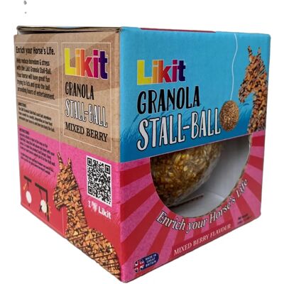 Likit Boule de Stalle Framboise Mélangée - Friandises pour Chevaux - Publicité Likit Boule de Stalle Framboise Mélangée - Friandises pour Chevaux - Publicité