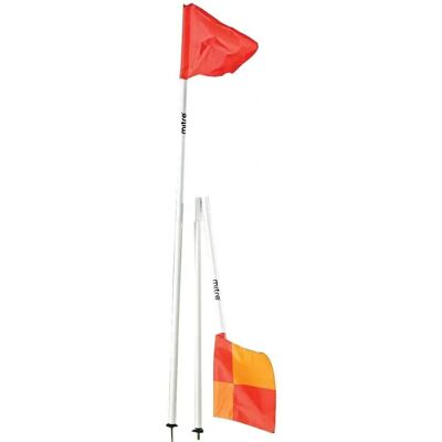 Mitre 4 Flag Set - Corner Flags - White - Foldable - Sports Equipment Mitre 4 Flag Set - Corner Flags - White - Foldable - Sports Equipment