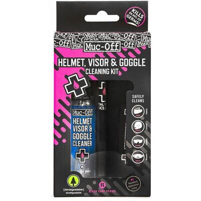 Kit de limpeza para capacete, viseira e óculos Muc-Off - Limpador de capacete, viseira & óculos Kit de limpeza para capacete, viseira e óculos Muc-Off - Limpador de capacete, viseira & óculos