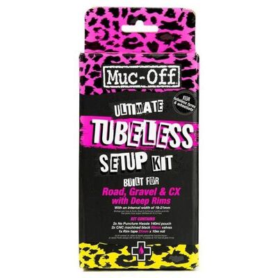 Muc-Off Sort / Pink Tubeless Sæt - Vej, Gravel & CX Muc-Off Sort / Pink Tubeless Sæt - Vej, Gravel & CX