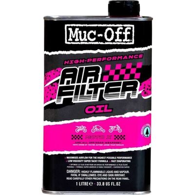 Olio filtro aria Muc Off - 1L - Per motociclette Olio filtro aria Muc Off - 1L - Per motociclette