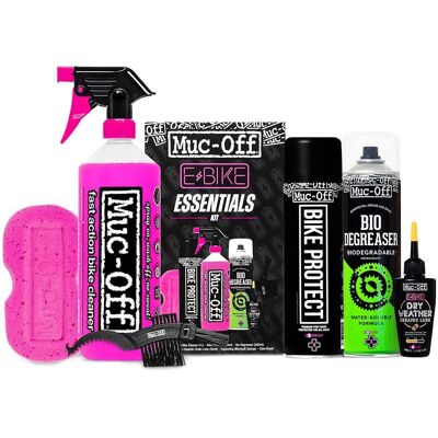 Muc-Off eBike Essentials Kit - 6-i-1 Kit Svart - Rengjøringssett Muc-Off eBike Essentials Kit - 6-i-1 Kit Svart - Rengjøringssett