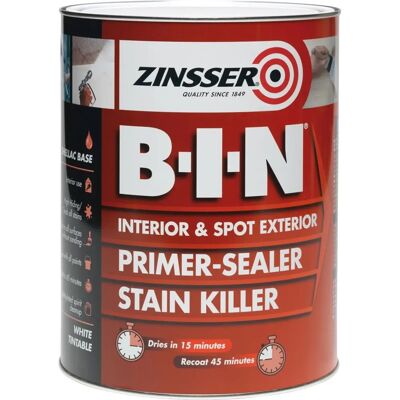 Zinsser B-I-N Primer Sealer Interior Exterior - Paint 5l Zinsser B-I-N Primer Sealer Interior Exterior - Paint 5l